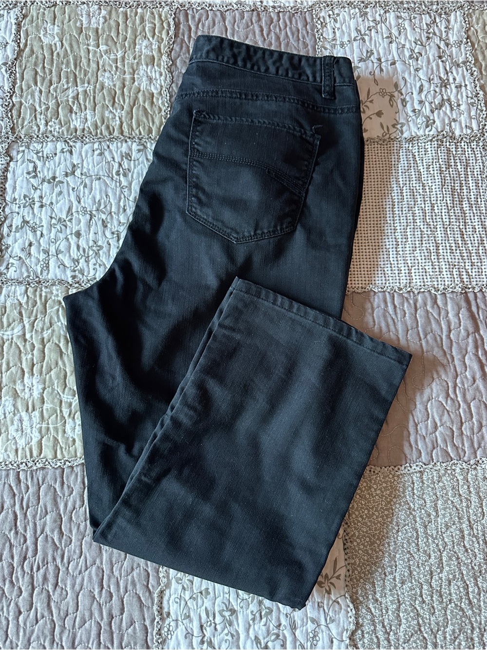 Women’s Denver Hayes Hanna High Rise Black Straight Jeans Size 14 Petite